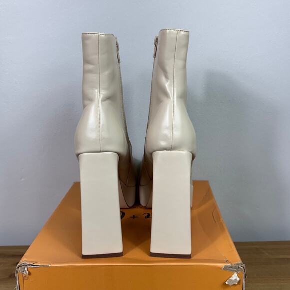 New Chase and Chloe Rayla Platform Boot in Nude Faux Leather Women's Size 11 - Picture 6 of 8